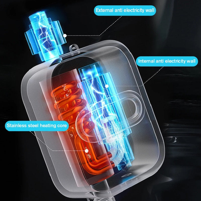 220V/110V 3500W instant electric water heater fast heating mini small electric kitchen treasure thermostatic shower shower set - V.I.P Digital Presence