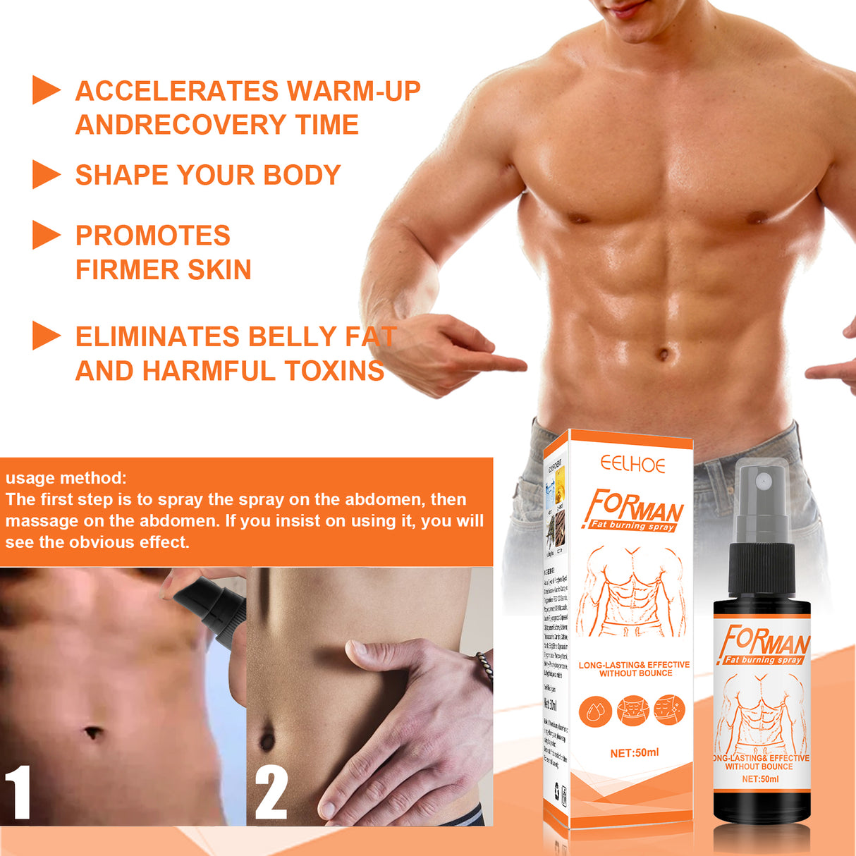 Men's Abs Spray Vest Line Body Sculpting Cream Exercises Chest To Increase Muscle Body Care - V.I.P Digital Presence