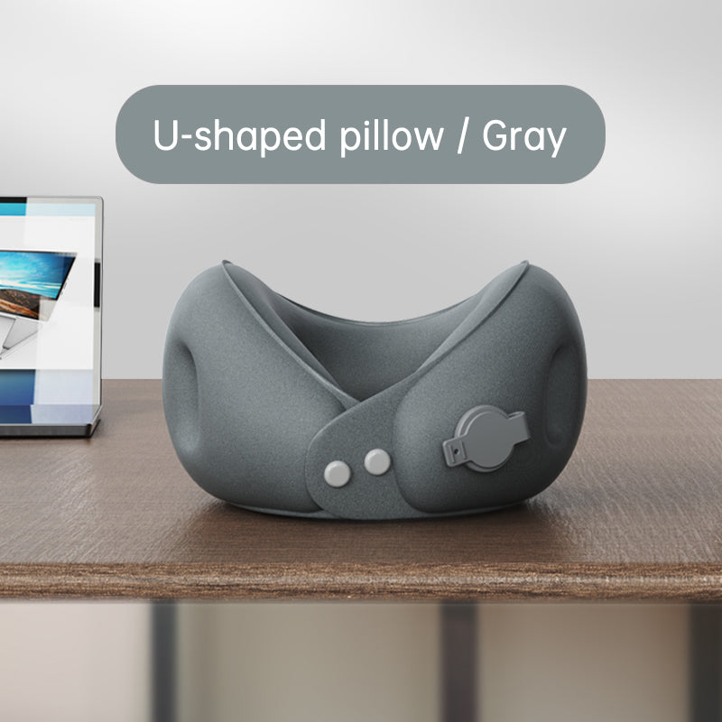 Inflatable U-shaped pillow portable neck pillow neck pillow can be stored airplane travel sleeping U-shaped pillow neck support neck cover - V.I.P Digital Presence