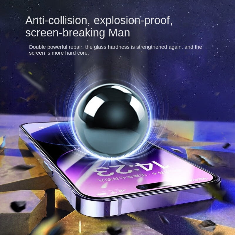 Tempered Glass Screen Protector for Apple iPhone 15 Pro Max Anti-Spy Film with Dust-Free Chamber Roller Application Tool - V.I.P Digital Presence