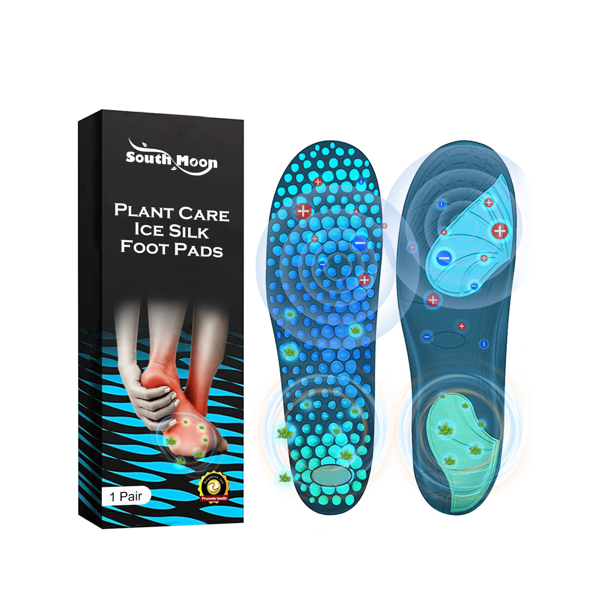 Pilant Care Ice Silk Foot Pads, Ease Joint Soreness And Swelling Earthworm Leg Vein Massage Care Pad - V.I.P Digital Presence