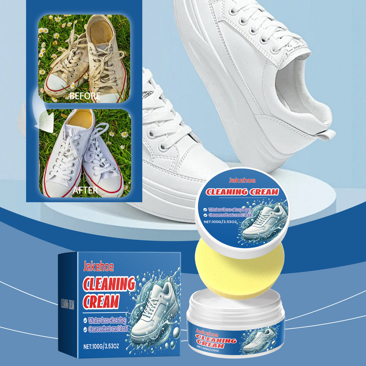 Small White Shoe Cleaning Cream Wash Free Upper To Remove Stains Bright White Multi-Functional Shoe Cleaning Cream - V.I.P Digital Presence