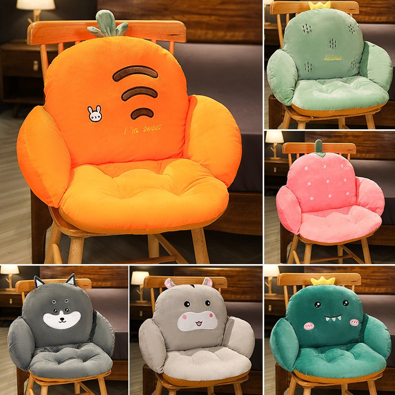 Cushion Office Long Sitting Waist Protection Cushion Integrated Seat Cushion Student Dormitory Chair Plush Backrest Cushion - V.I.P Digital Presence