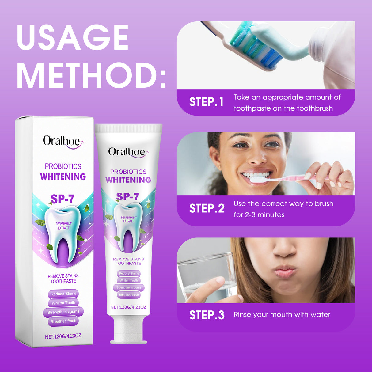 Probiotics Whitening Remove Stains Toothpaste, Dental Care Cleaning Oral Odor Toothstains Tartar Beautifying Teeth Whitening - V.I.P Digital Presence