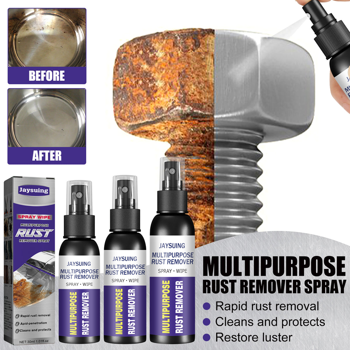 Metal Rust Remover, Multi-Functional Automotive Hub Polishing Retreader Faucet Stainless Steel Rust Removal - V.I.P Digital Presence