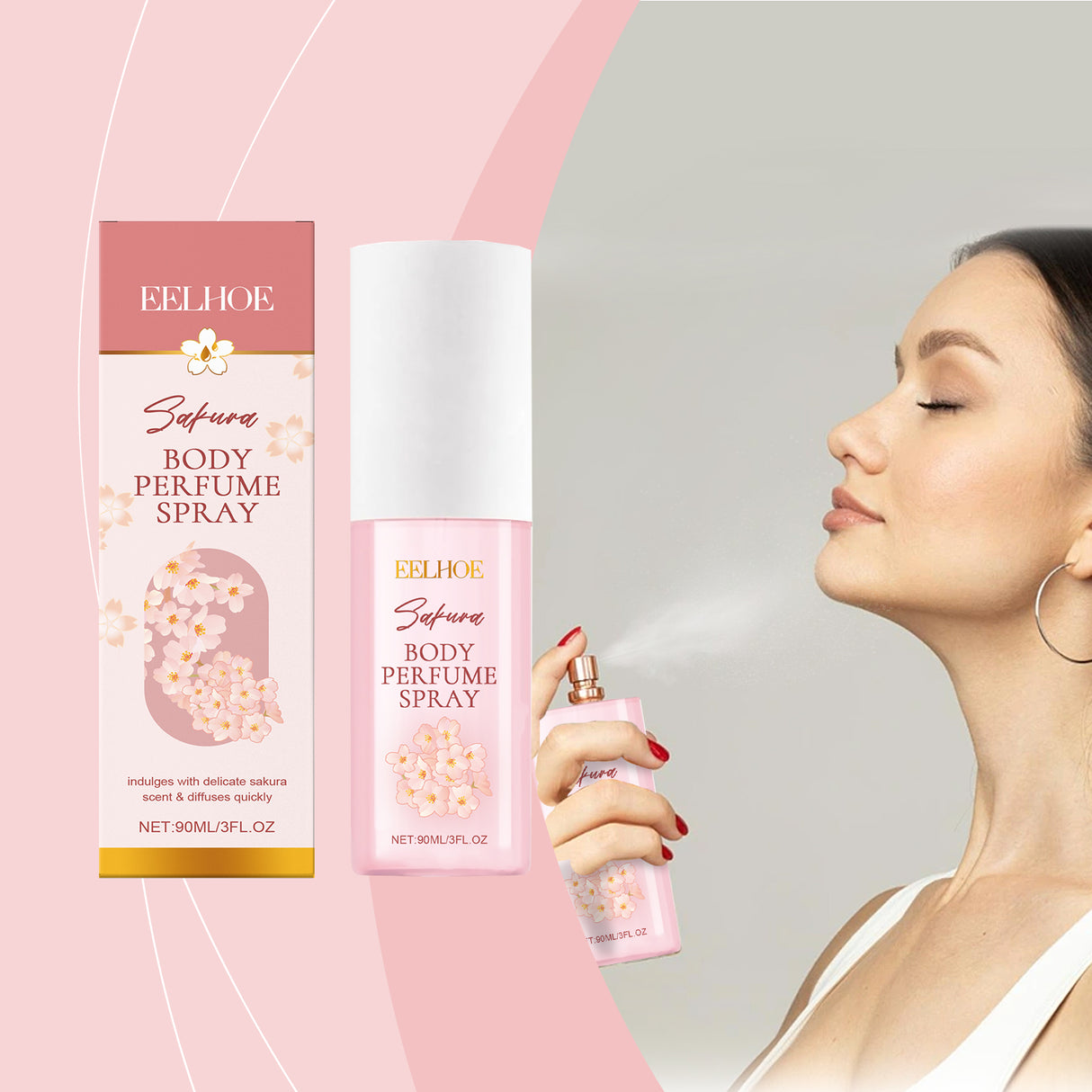 Cherry Blossom Body Perfume Spray Keeps Fragrance Fresh And Gentle Moisturizing Skin Moisturizing Spray - V.I.P Digital Presence