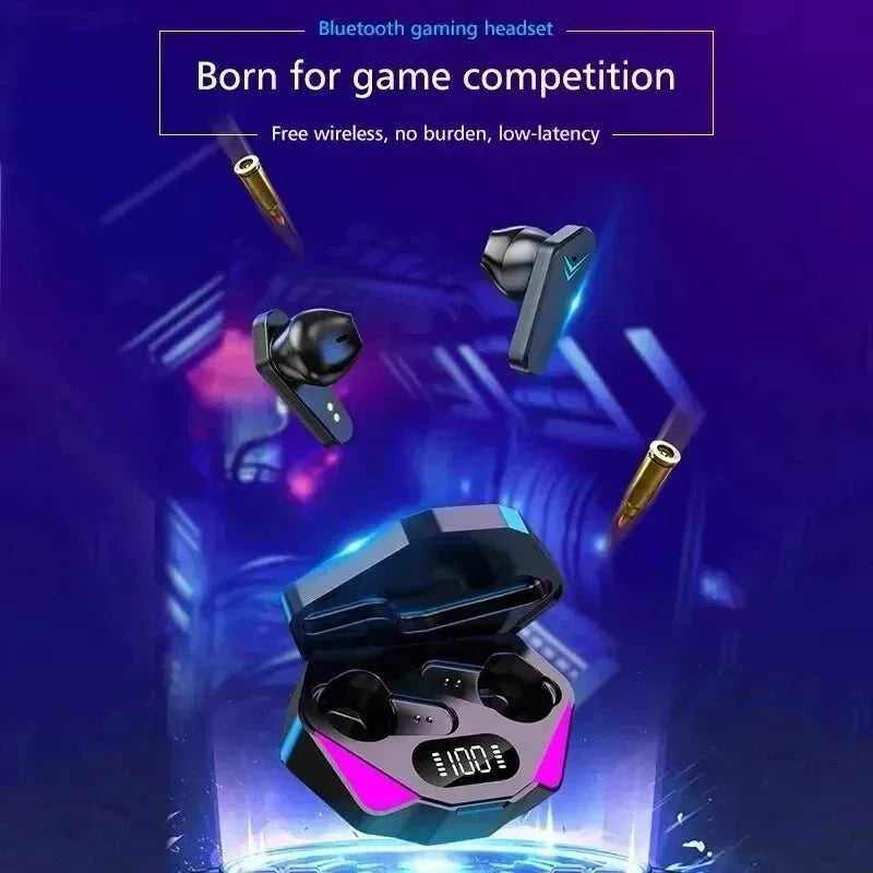 X15 juegos de deportes electrónicos inalámbricos TWS de dos orejas comen pollo con baja latencia pantalla digital táctil 5.0 auriculares Bluetooth - V.I.P Digital Presence