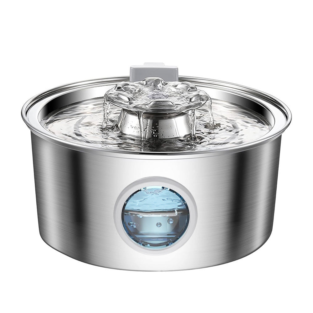 Stainless Steel Smart Pet Water Dispenser with Automatic Circulation and Filtration, Large Capacity Feeder for Cats and Dogs - V.I.P Digital Presence