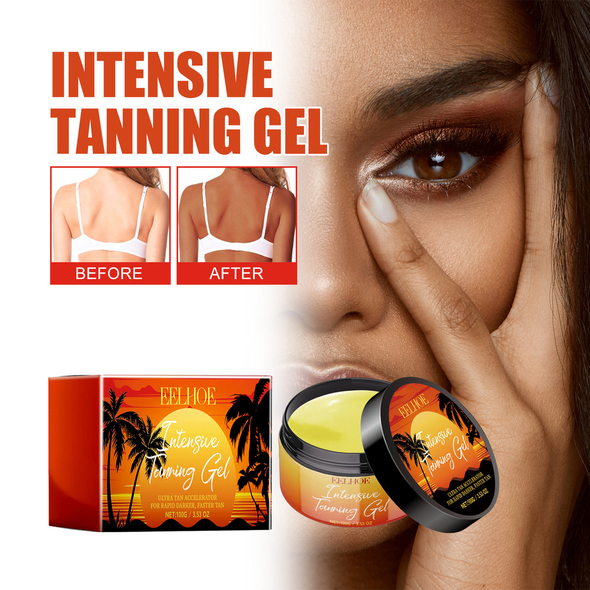 Black Care Gel, Summer Beach Beach Quick Tanning Bronzer Natural Refreshing And Moisturizing - V.I.P Digital Presence