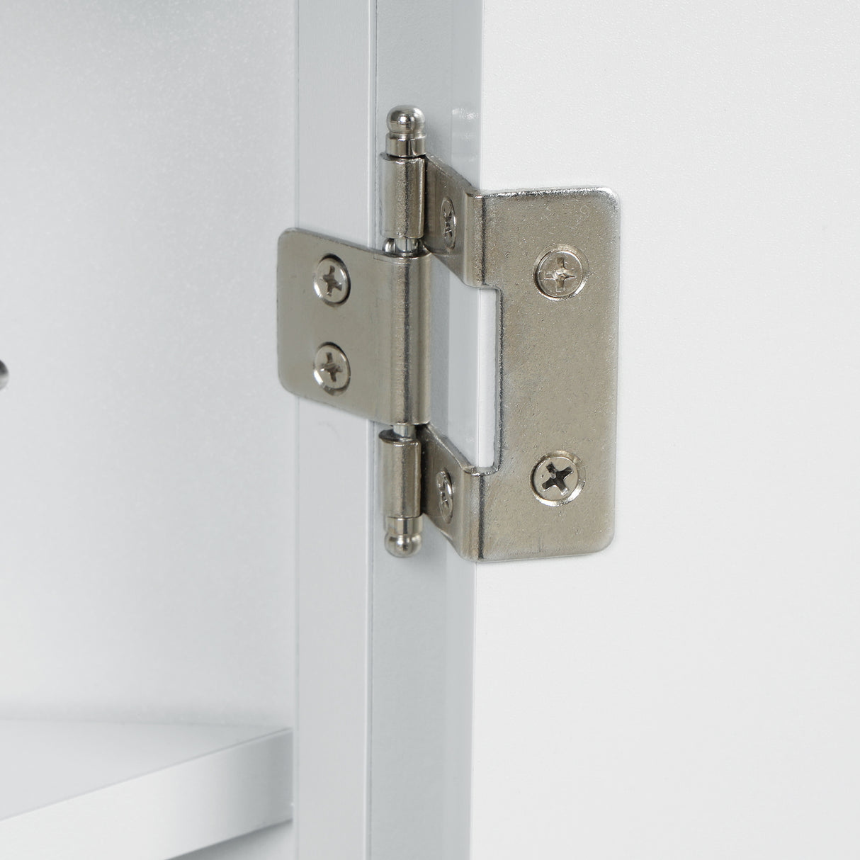 White Triangle Bathroom Storage Cabinet with Adjustable Shelves, Freestanding Floor Cabinet for Home Kitchen - V.I.P Digital Presence