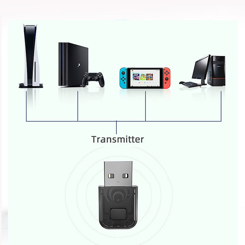 Suitable for PS5 Bluetooth wireless headphone adapter PC computer/PS5/PS4/Switch Bluetooth transmitter - V.I.P Digital Presence