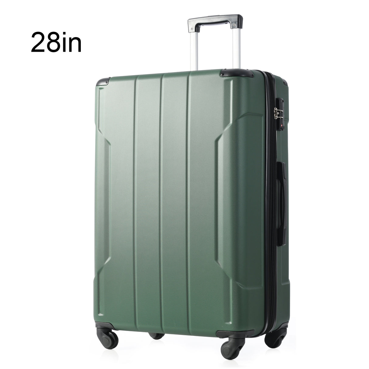 Hardshell Luggage Spinner Suitcase with TSA Lock Lightweight Expandable 28'' (Single Luggage) Green + ABS + 28 Inch