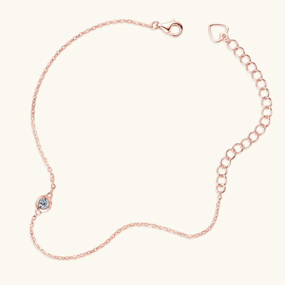 Inlaid Moissanite 925 Sterling Silver Bracelet - V.I.P Digital Presence