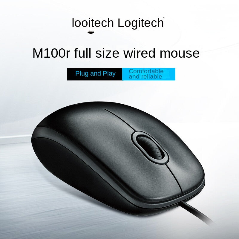 Logitech M100r wired mouse laptop office home universal USB business mouse - V.I.P Digital Presence