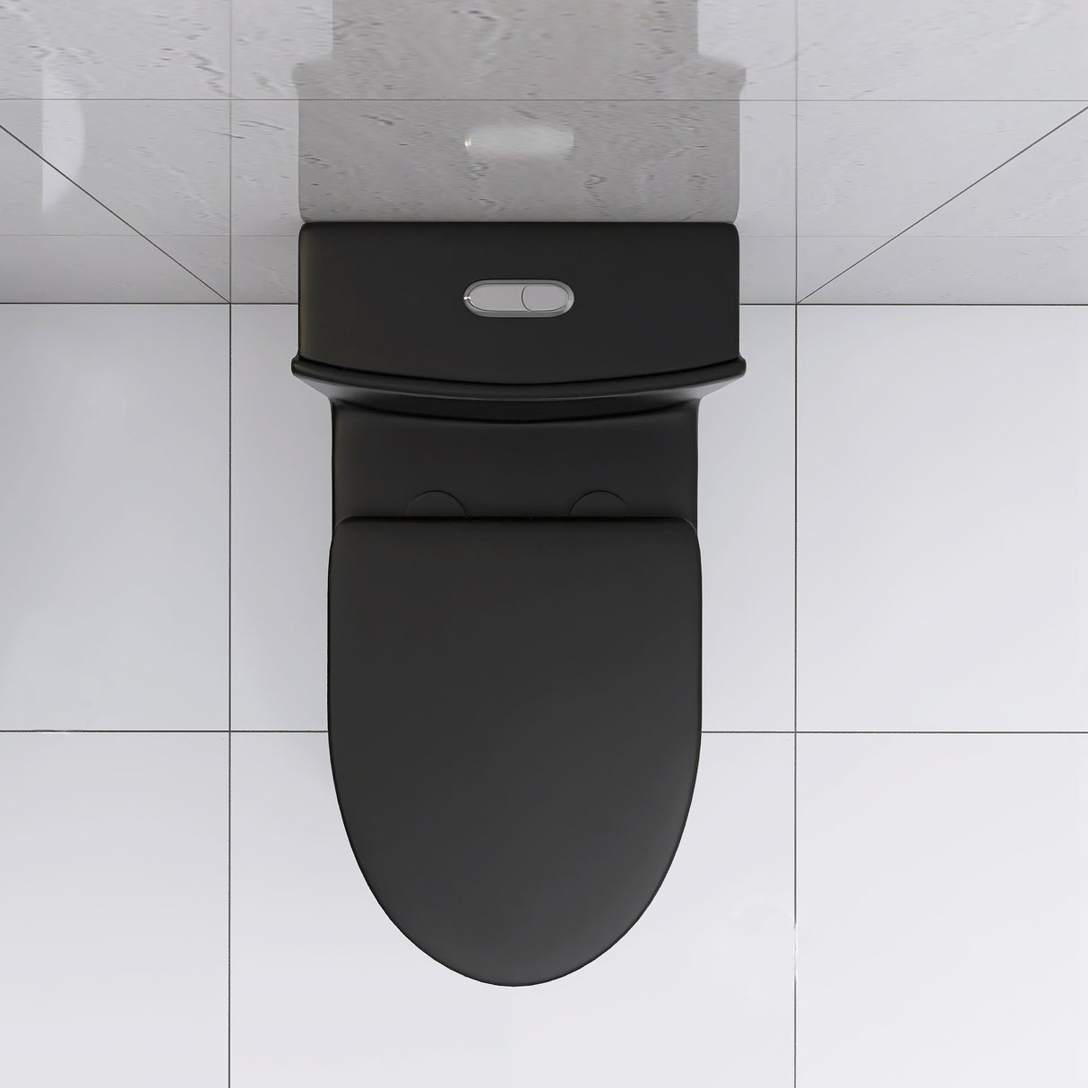 Matte Black Elongated One Piece Toilet Dual Flush 1.1/1.6 GPF Water Saving Map 1000g,Matte Black - V.I.P Digital Presence