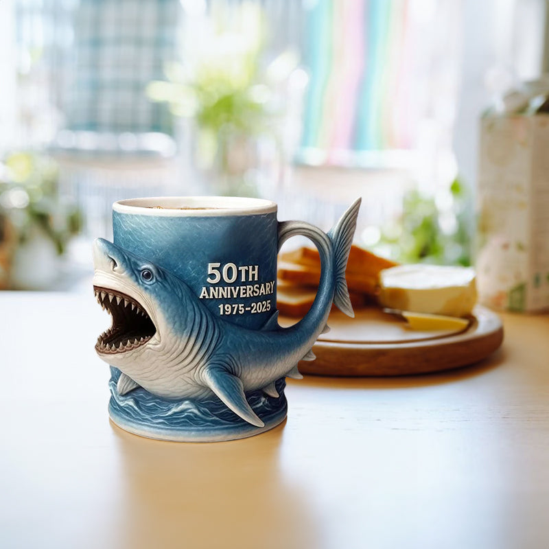 3D Shark Mug - Ocean-Themed Decor Gift for Fans & Collectors - V.I.P Digital Presence