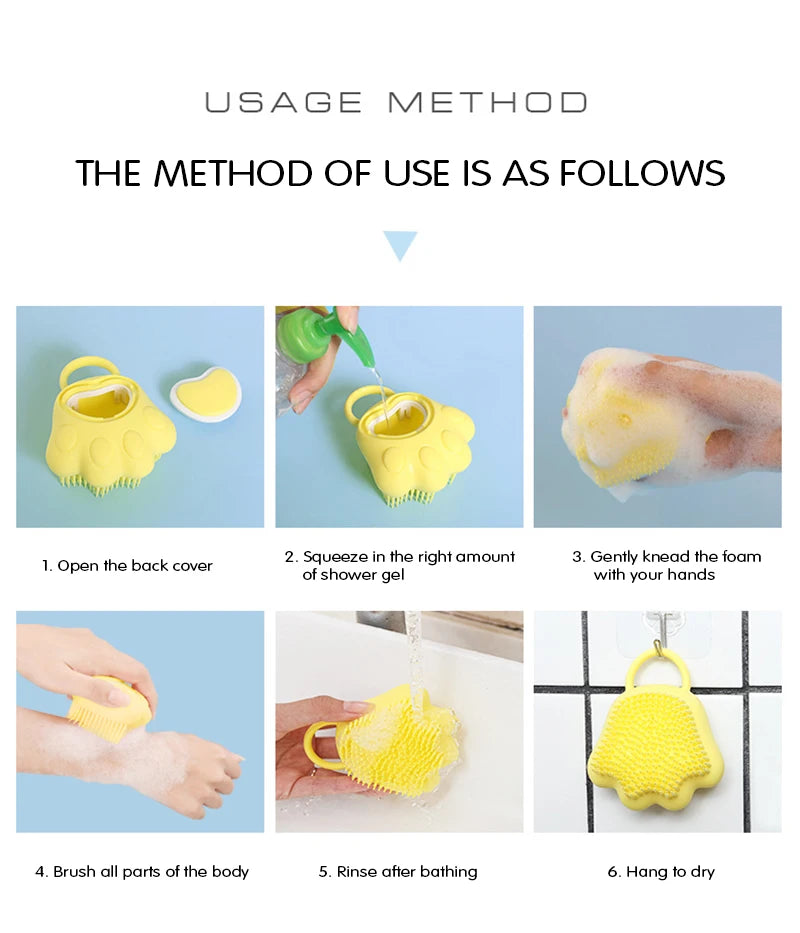 Adult And Children Silicone Bath Brush, Bath Brush, Soft And Creative Bath Brush, Skin-friendly Massage Foaming Shampoo Brush - V.I.P Digital Presence