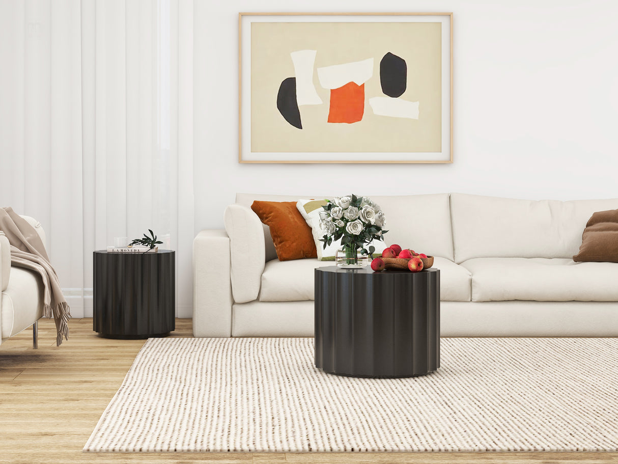 Coffee Table Set of 2, Round Coffee Table ,Nesting Coffet Table,End table,Circle Sidetable for Living room ,Bedroom - V.I.P Digital Presence