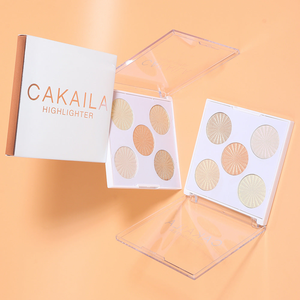 CAKAILA 5 color baking powder highlighting powder enhances silhouette contour - V.I.P Digital Presence