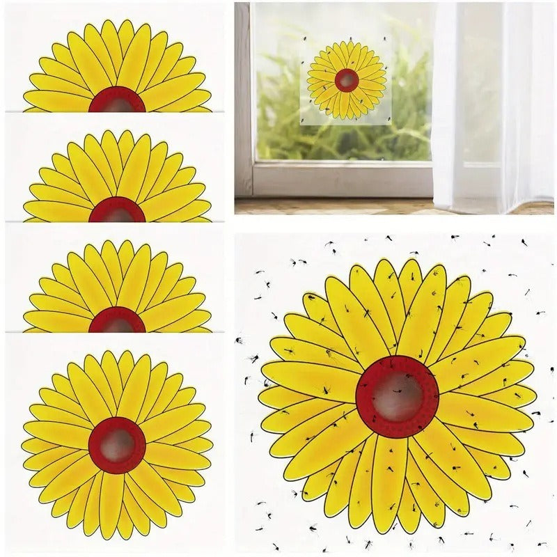 Window Fruit Fly Traps with Strong Stickiness Indoor use Sunflower Window Fly Stickers - V.I.P Digital Presence
