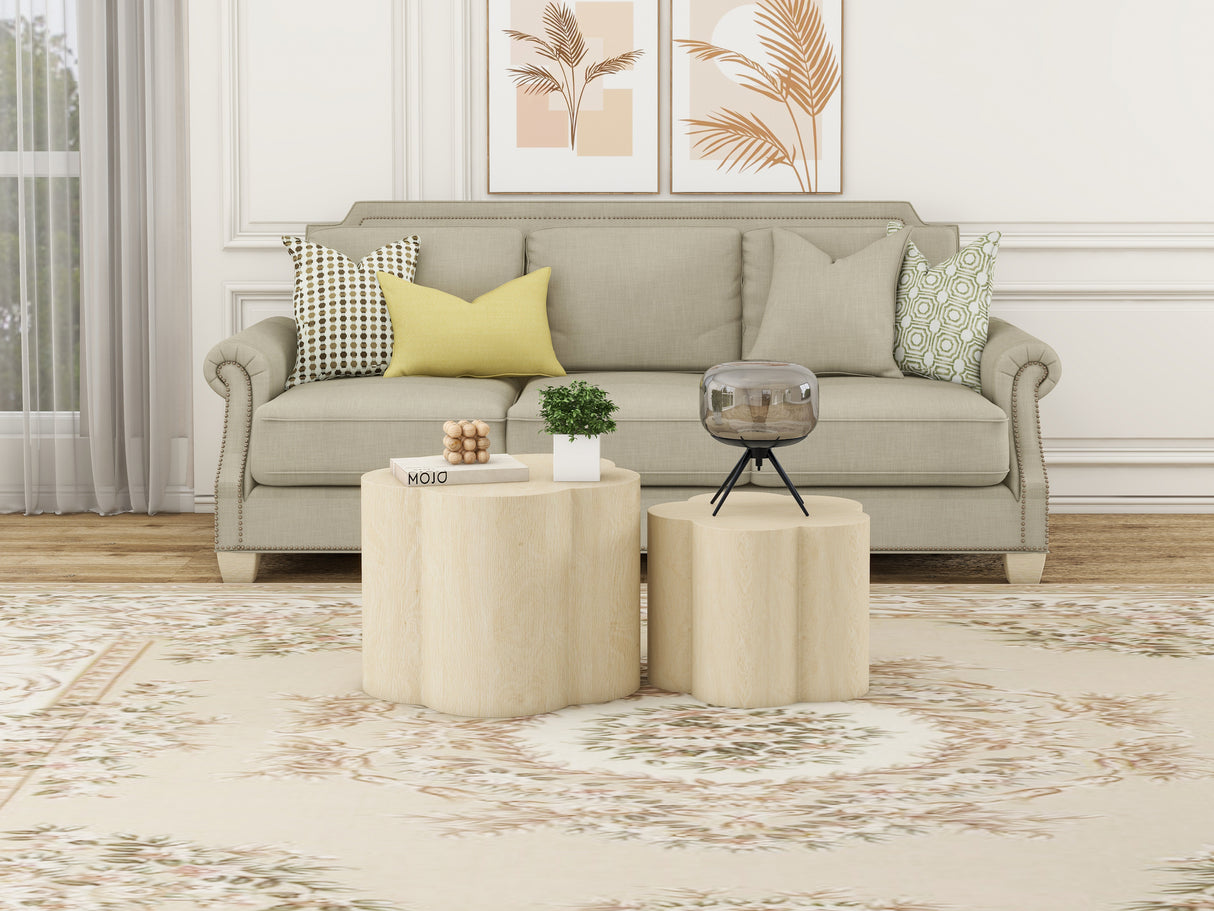 Coffee Table Set of 2, Cloud Coffee Table ,Nesting Coffee Table,End table, Sidetable for Living room ,Bedroom,Office ,Balcony - V.I.P Digital Presence