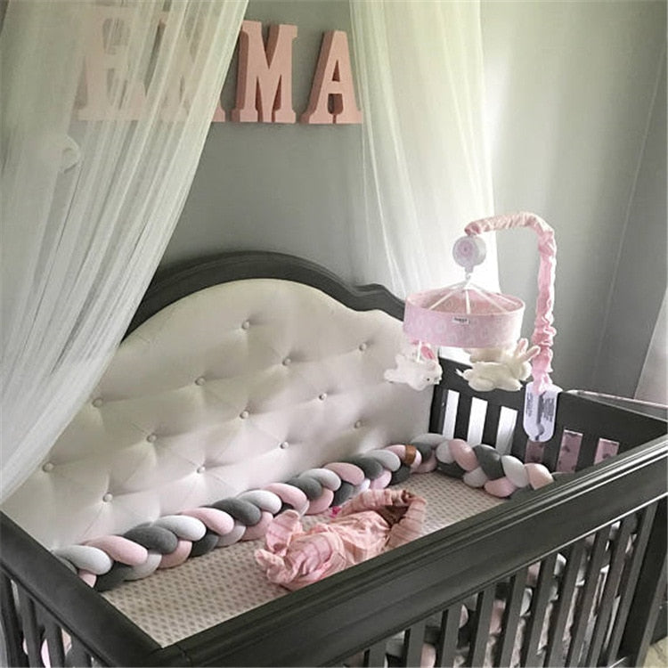 1Pcs 1M/2M/3M Baby Handmade Nodic Knot Newborn Bed Bumper Long Knotted Braid Pillow Baby Bed Bumper Knot Crib Infant Room Decor - V.I.P Digital Presence