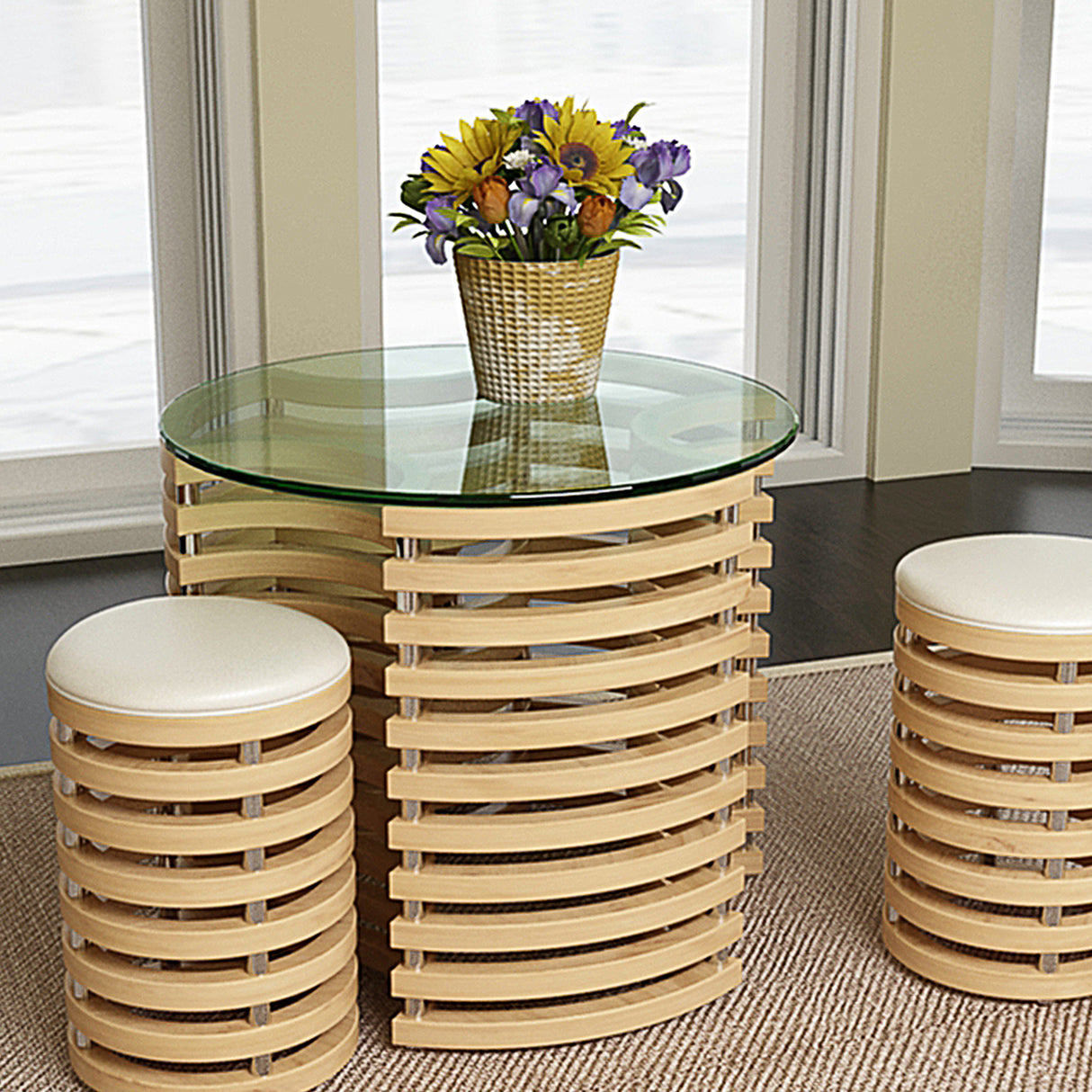 20" Inch Round Tempered Glass Table Top Clear Glass 1/4" Inch Thick Round Polished Edge - V.I.P Digital Presence