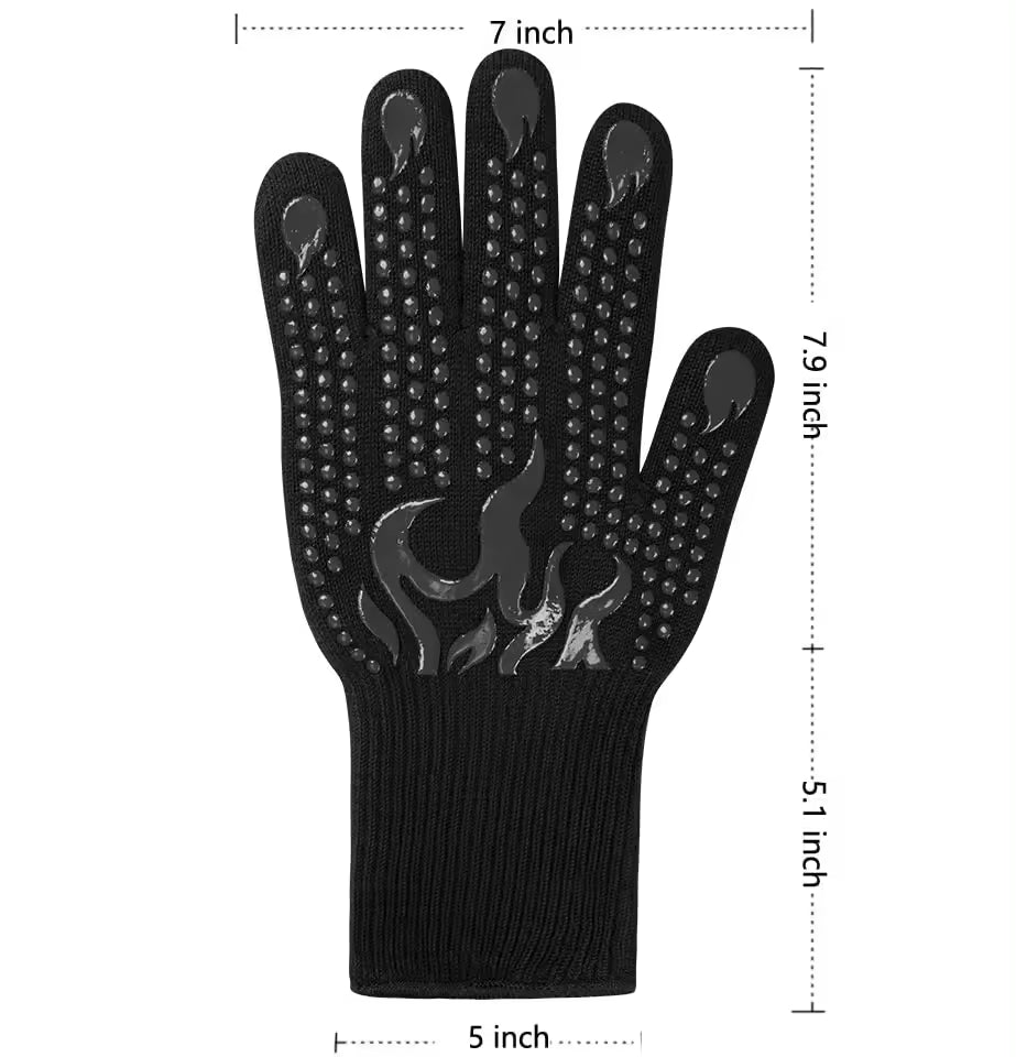Heat Resistant Gloves Heat Proof Grill Gloves For Barbecue Cooking Baking Pulling Meat Washable Oven Gloves Mitts As Smoker BBQ - V.I.P Digital Presence