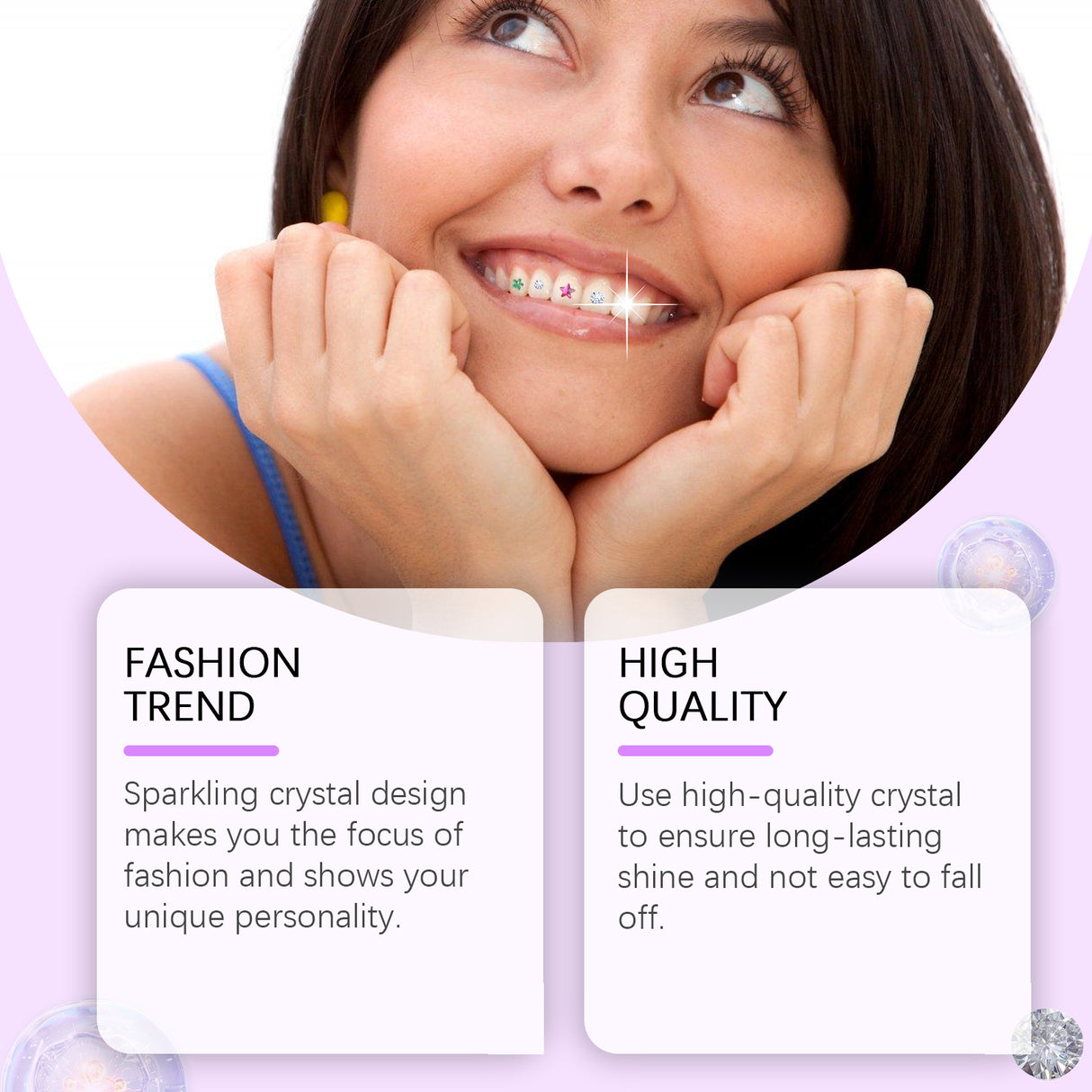 Crystal Dental Diamond Sparkle Dental Diamond Decorative Fashion Beauty Stickers To Enhance Smile Light Portable Crystal Dental Diamond - V.I.P Digital Presence