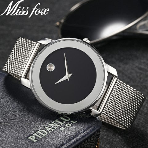 Clearance MISSFOX 2446 Unique Design Minimalist Watch Men Novel Stylish Male Watches Fashion Sports Quartz Wrist Watch For Men Women - V.I.P Digital Presence
