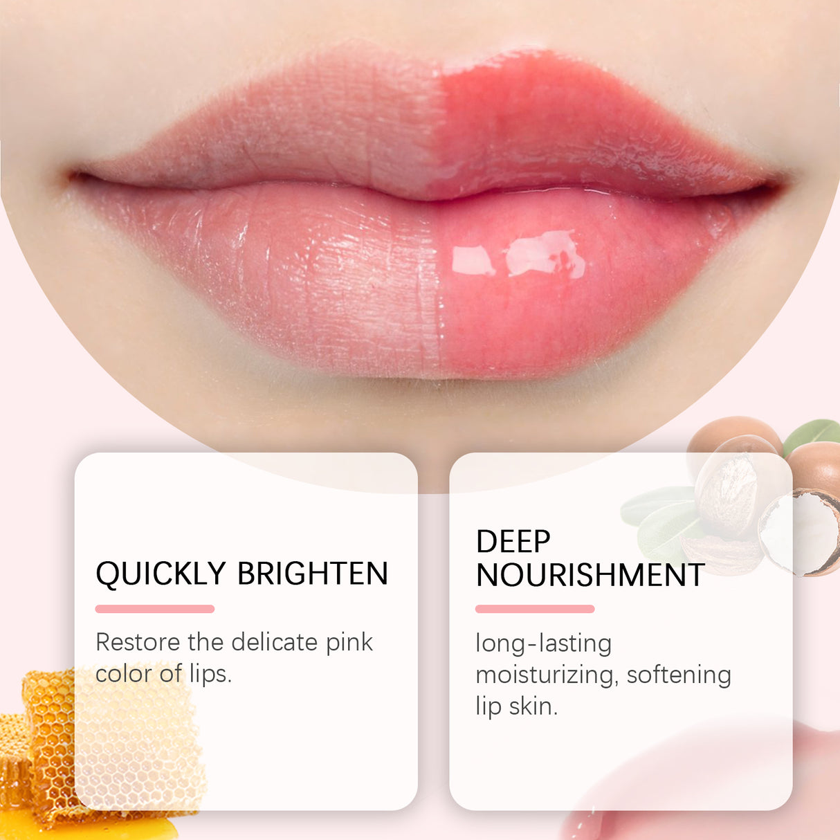 Lip Balm Moisturizes, Brightening And Colorizing Lips To Create A Plump, Moist Lip Balm With Attractive Lips
