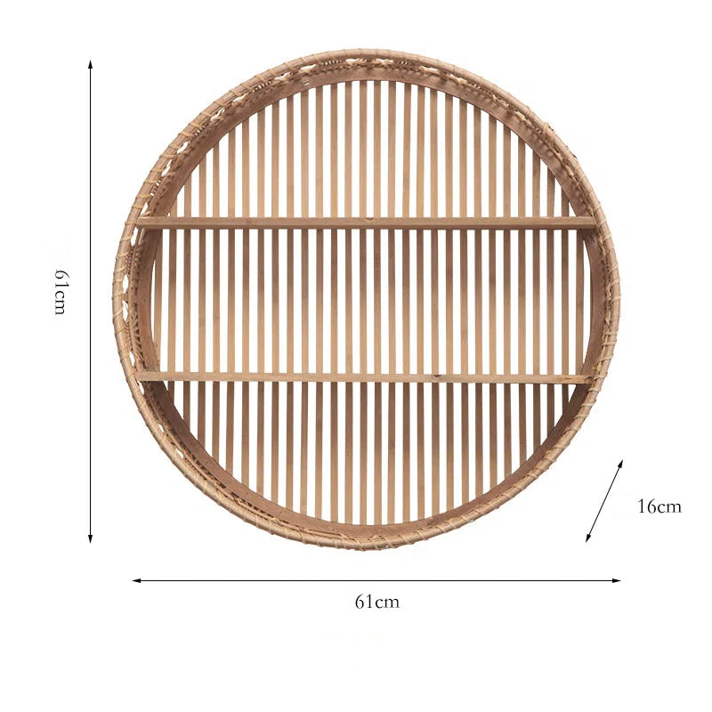 Weaving layer shelf storage rack background wall storage display shelf Bohemian style storage rack - V.I.P Digital Presence