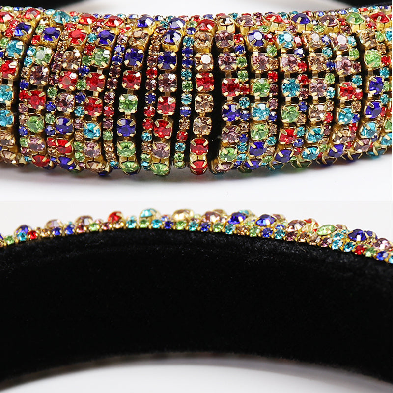 Baroque Full Crystal Hair Bands For Women Lady Luxury Shiny Padded Diamond Headband Hair Hoop Fashion Hair Accessories - V.I.P Digital Presence
