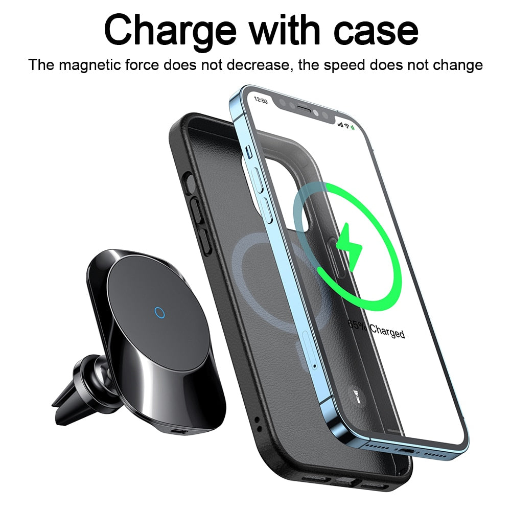 Mcdodo 15W Qi Magnetic Wireless Charger For iphone 12 13 11 Pro Max Wireless Charging Stand Car Phone Holder For Samsung Huawei - V.I.P Digital Presence