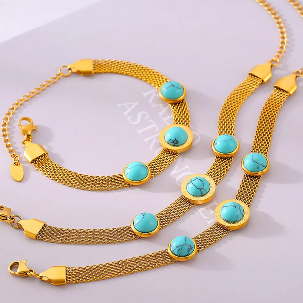 Turquoise Titanium Steel Bracelet - V.I.P Digital Presence