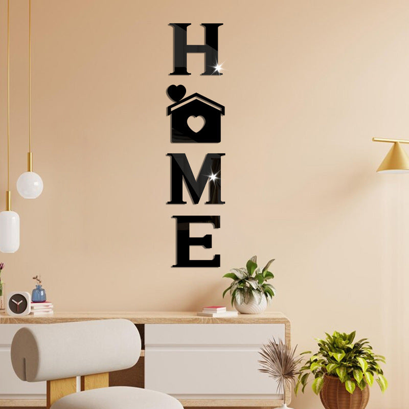 Acrylic Mirror Stickers: Home House Love Combo Bestseller Shein Soft Mirror Decorative Wall Stickers with Letter Hearts - V.I.P Digital Presence