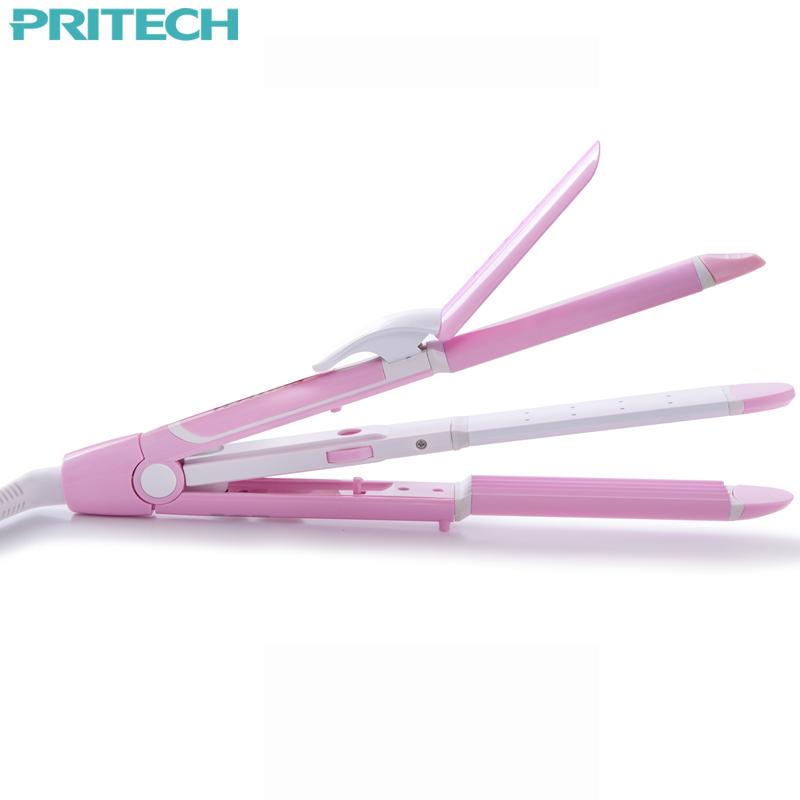 Pritech New Electric 3 In 1 Hair Straightener Curling Irons For Wet&Dry Professional Hair Curler Styling - V.I.P Digital Presence