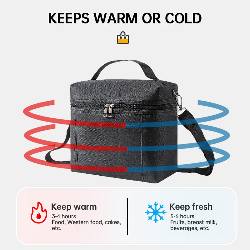 Women's lunch bag. Light, insulated, leak - proof, waterproof. Adjustable strap, reusable, for work, picnic, travel. - V.I.P Digital Presence