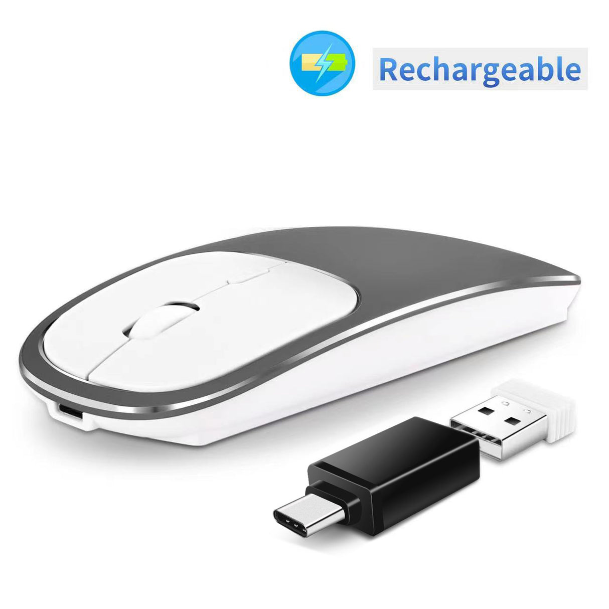 Wireless Mouse Charging Silent 2.4G Mouse Male and Female Portable Desktop Notebook Office - V.I.P Digital Presence
