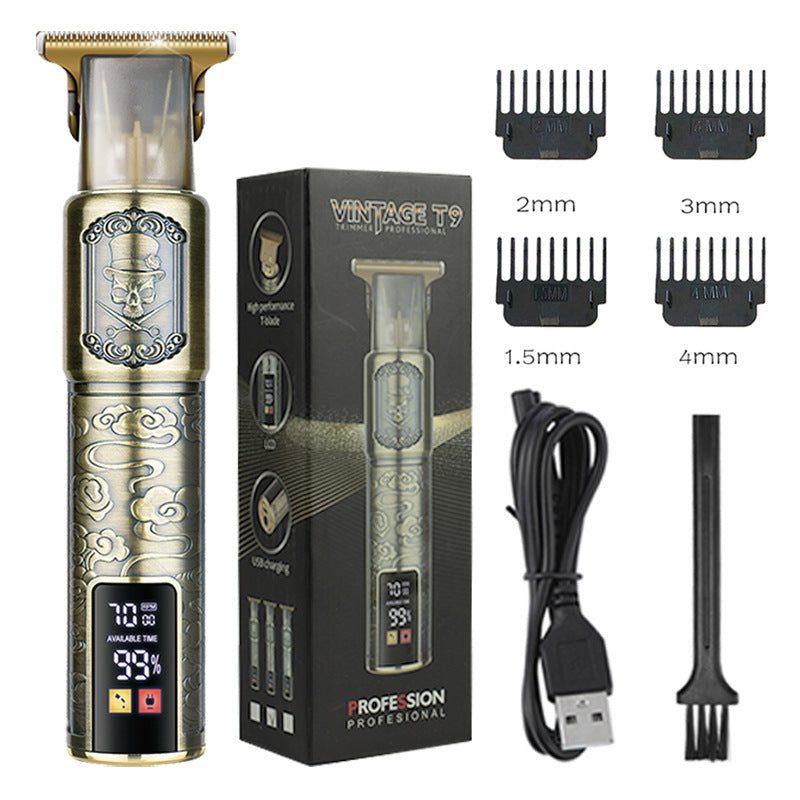 T9 Hairdresser With LCD Display Electric Hair Clipper Household Large Screen Digital Display Electric Hair Clipper Carving Oil Head Shaver Hair Clipper - V.I.P Digital Presence