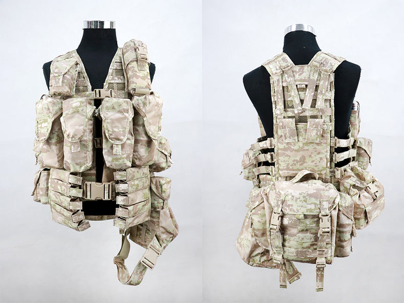 Cold War direct-purchased Russian military-issued 3rd-gen 6sh117 desert KSOR digital camo tactical vest - V.I.P Digital Presence