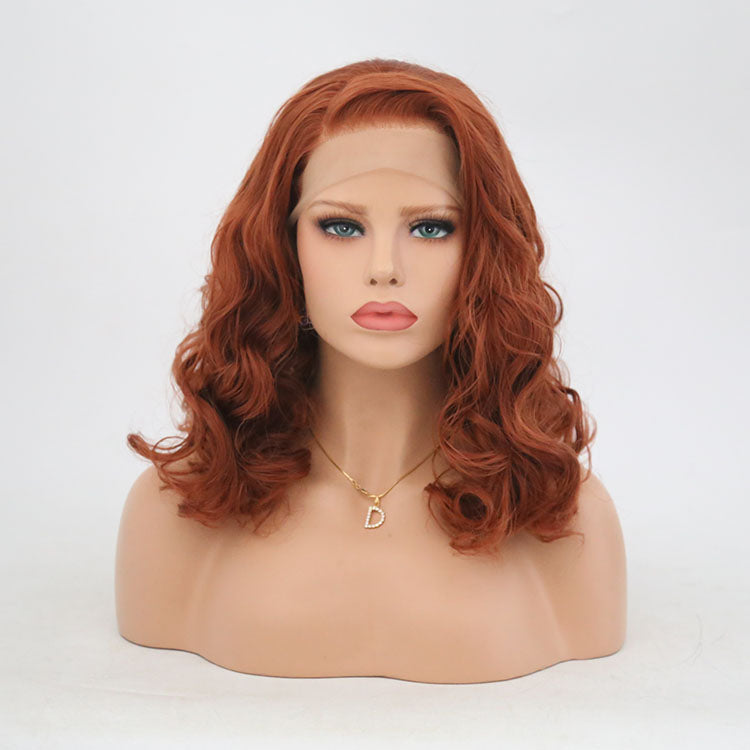 New European and American Ladies 350# Front Lace Bobo Short Curly Lanting Wig Headgear - V.I.P Digital Presence