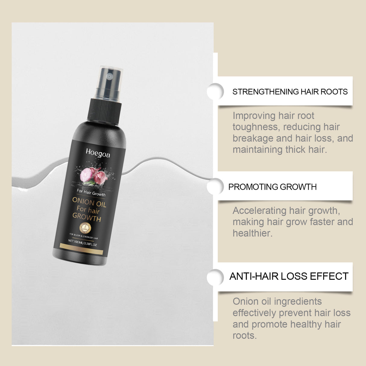 Onion Oil Hair Care Essential Oil Spray Gently Hydrates Hair Follicles Brightening Care Moisturizes And Softens Hair - V.I.P Digital Presence