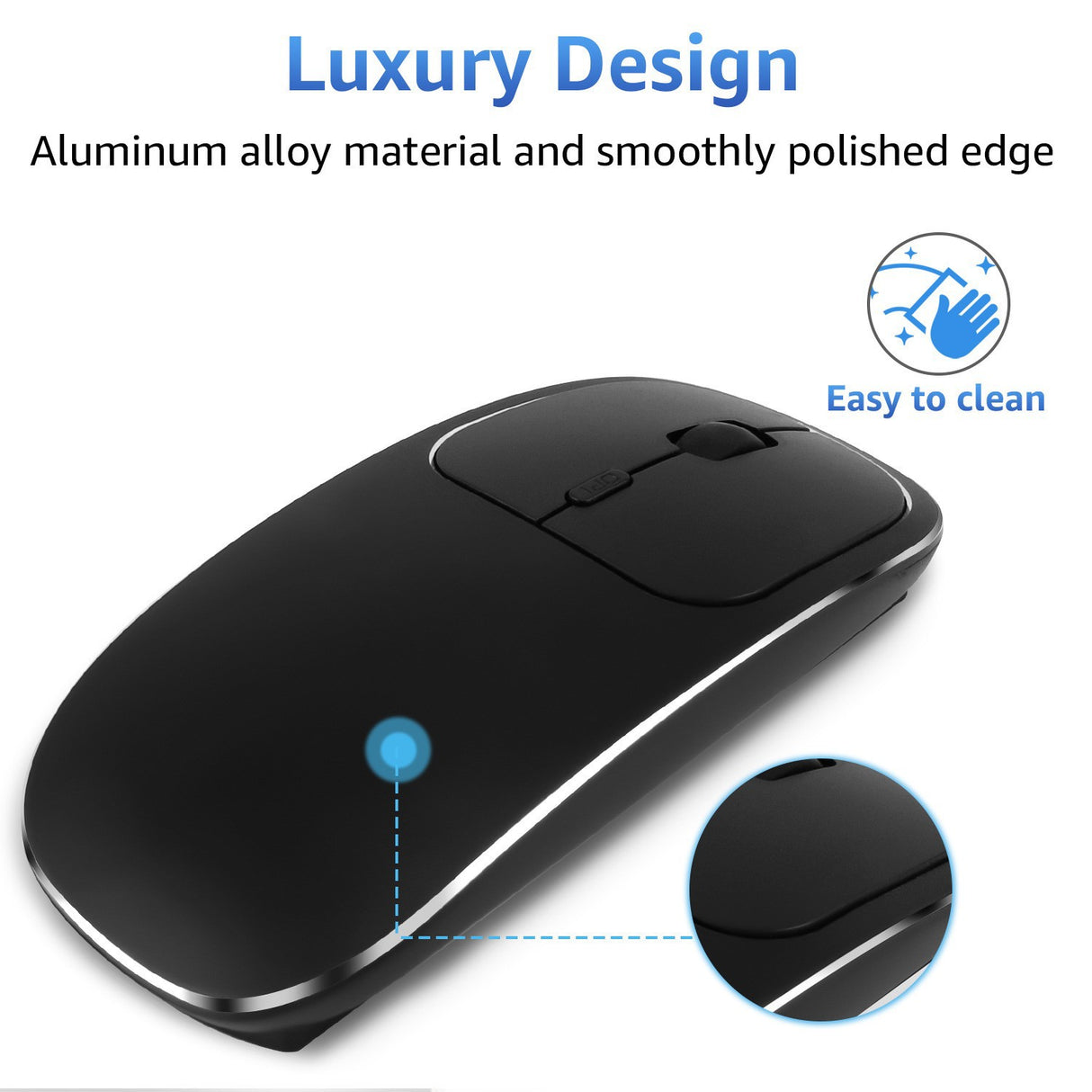 Wireless Mouse Charging Silent 2.4G Mouse Male and Female Portable Desktop Notebook Office - V.I.P Digital Presence
