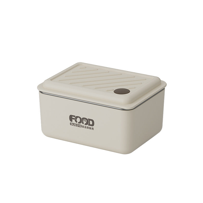 Food grade 316 stainless steel fresh-keeping box lunch box microwaveable special small lunch box lunch box - V.I.P Digital Presence