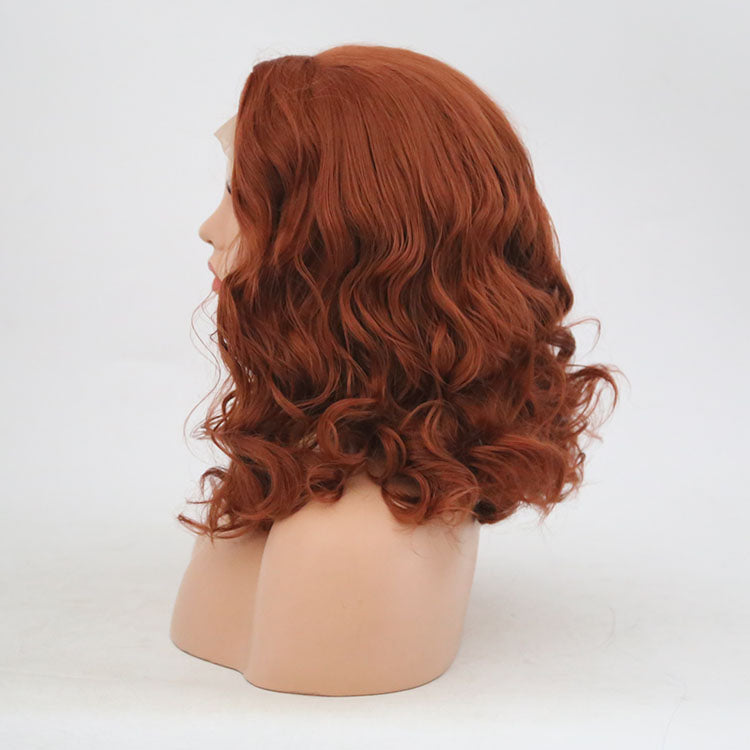 New European and American Ladies 350# Front Lace Bobo Short Curly Lanting Wig Headgear - V.I.P Digital Presence