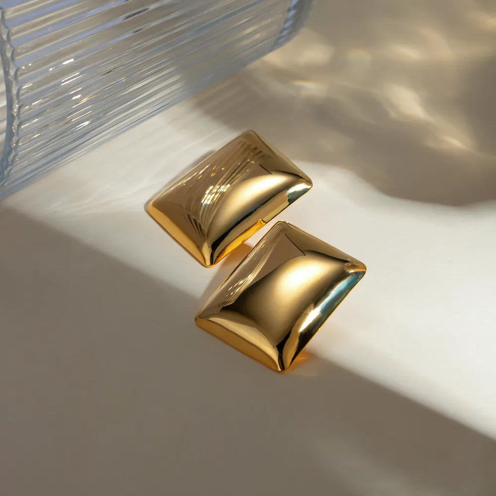 Stainless Steel Rectangular Stud Earrings - V.I.P Digital Presence