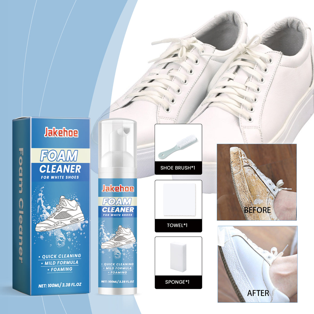 Shoe Cleaner Kit Foam Cleaning Decontamination Multi-Functional Sneaker Cleaning Household Items - V.I.P Digital Presence