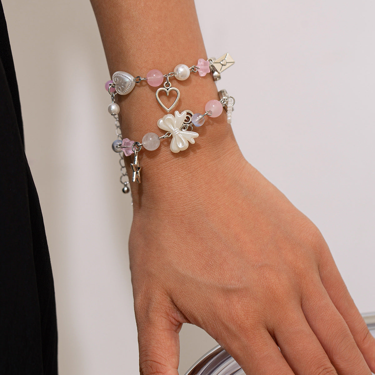 Small Fresh Butterfly Combined with Gold Bracelet Set, Rural Style Multi Element Pearl Bracelet - V.I.P Digital Presence