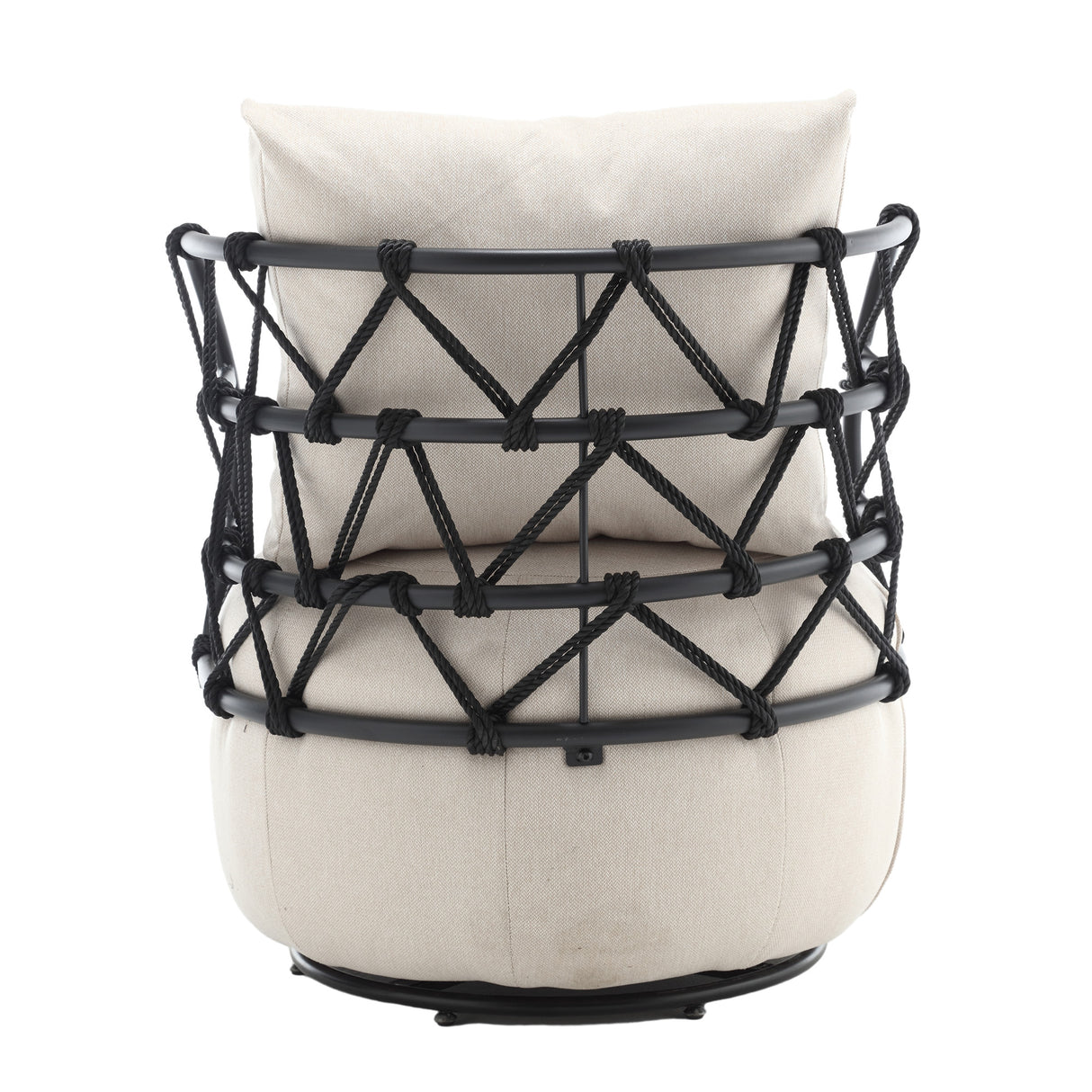 COOLMORE Upholstered Tufted Living Room Chair Textured Linen Fabric Accent Chair with Metal Stand - V.I.P Digital Presence